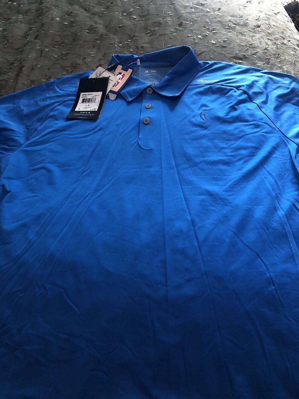 ADIDAS GOLF PERFORMANCE Short Sleeve Polo  Blue-Sz L-NWT-Retail $75